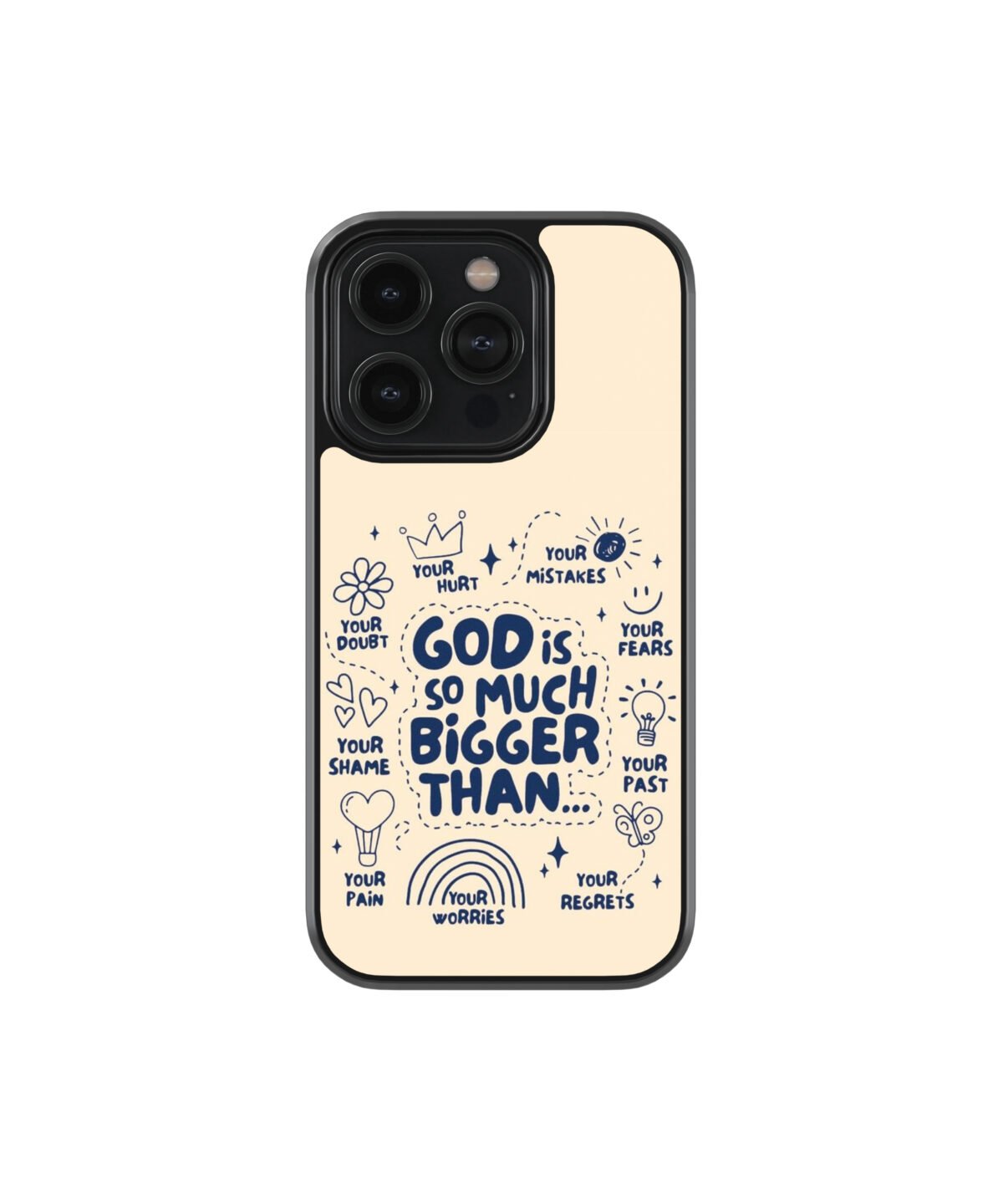 God is Bigger Than Premium Glass Phone Cases - Image 1