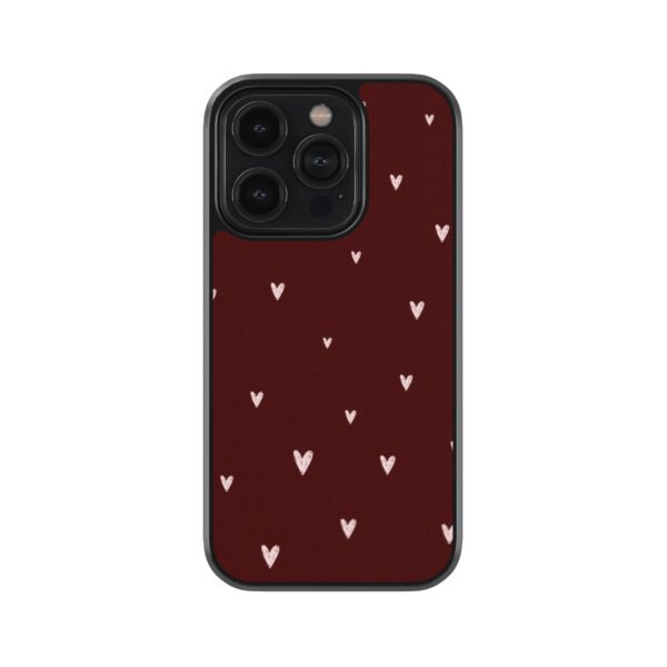 Red Heart Minimal Premium Glass Phone Case