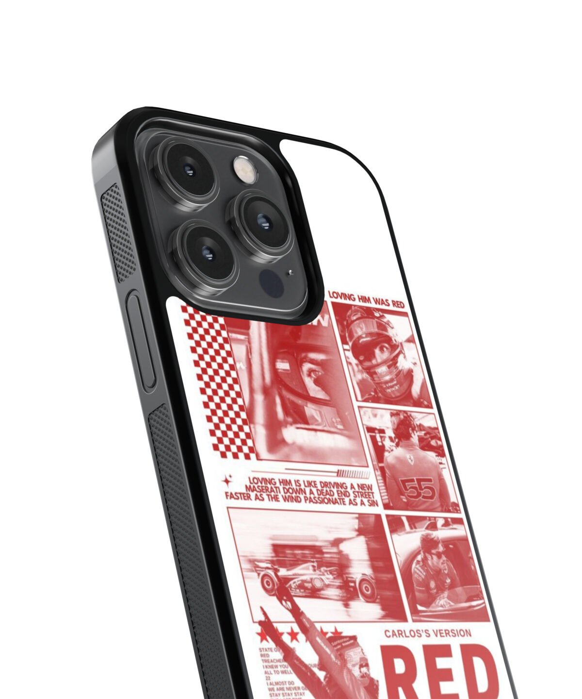 Charles Leclerc Red Premium Glass Phone Cases - Image 3