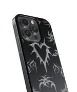 Black Heart Y2K Premium Glass Phone Cases - Image 3