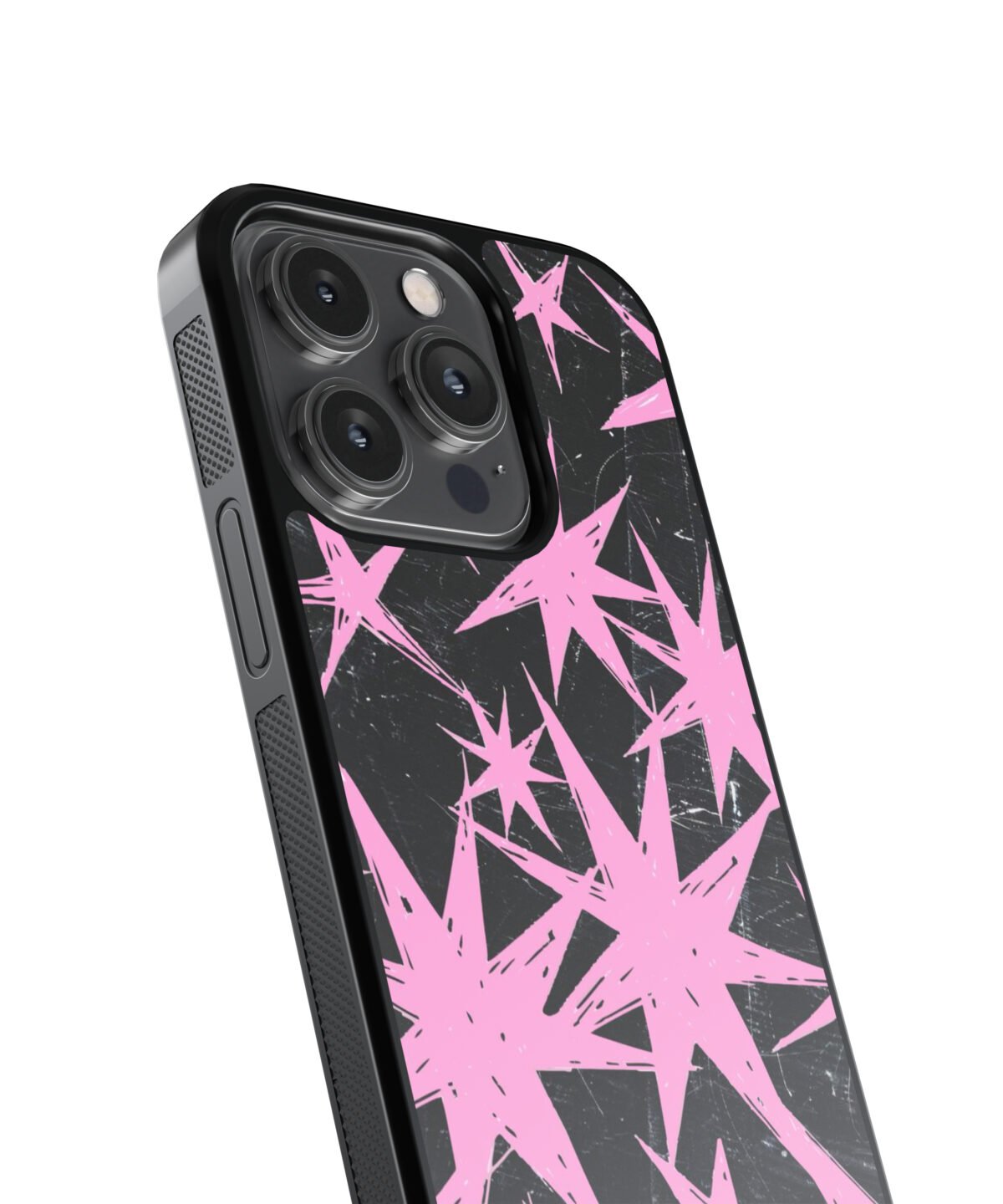 Pink Spark Premium Glass Phone Case - Image 3