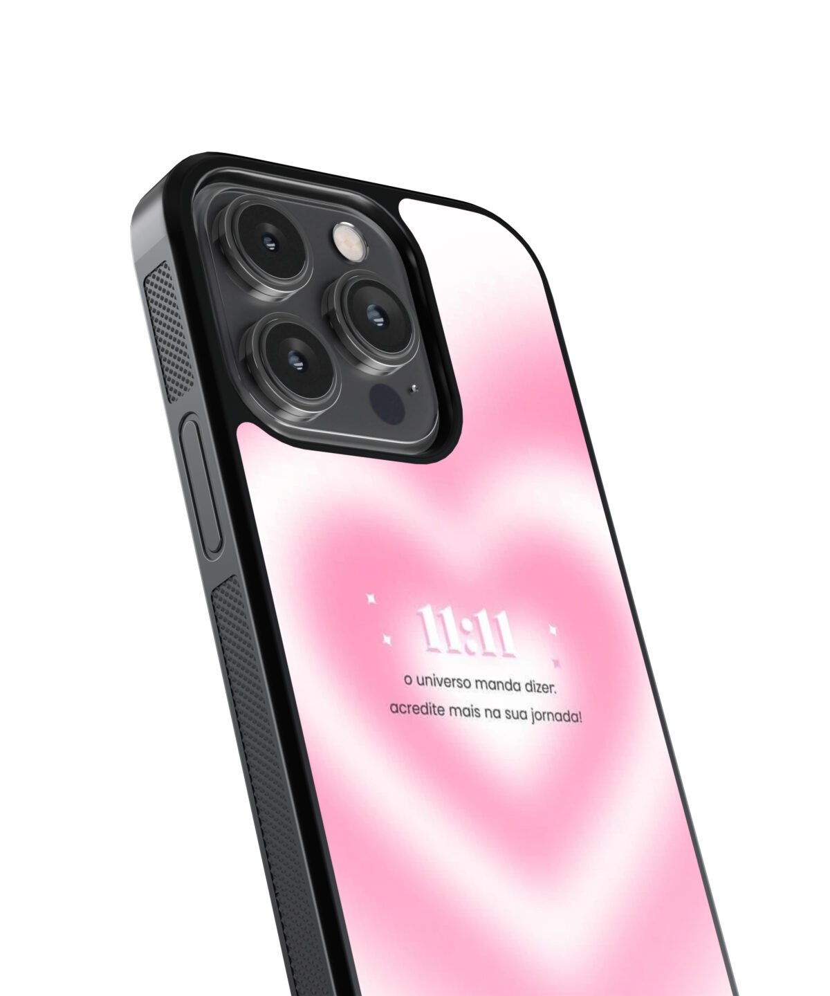 11:11 Heart Spread Premium Glass Phone Cases - Image 3