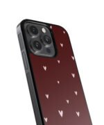 Red Heart Minimal Premium Glass Phone Case - Image 3
