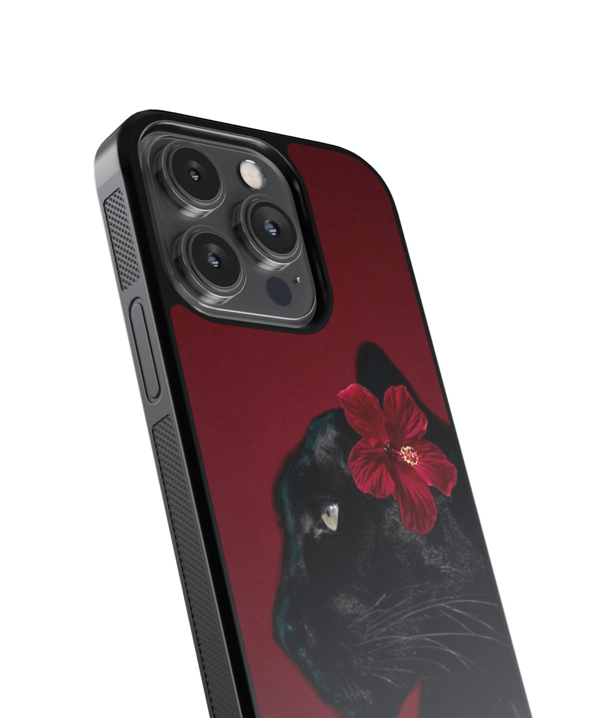Black Cat Premium Glass Phone Cases - Image 3
