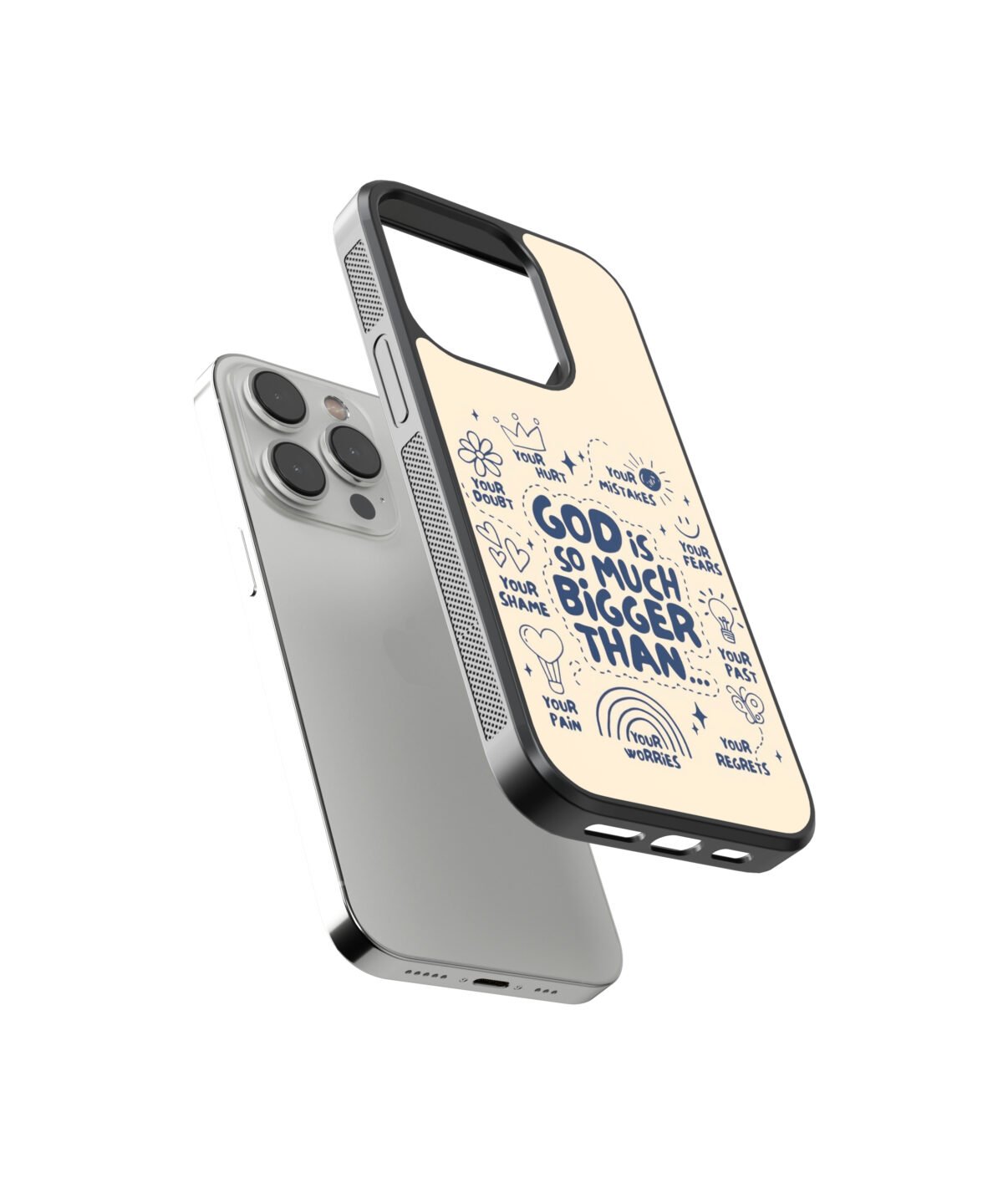 God is Bigger Than Premium Glass Phone Cases - Image 2