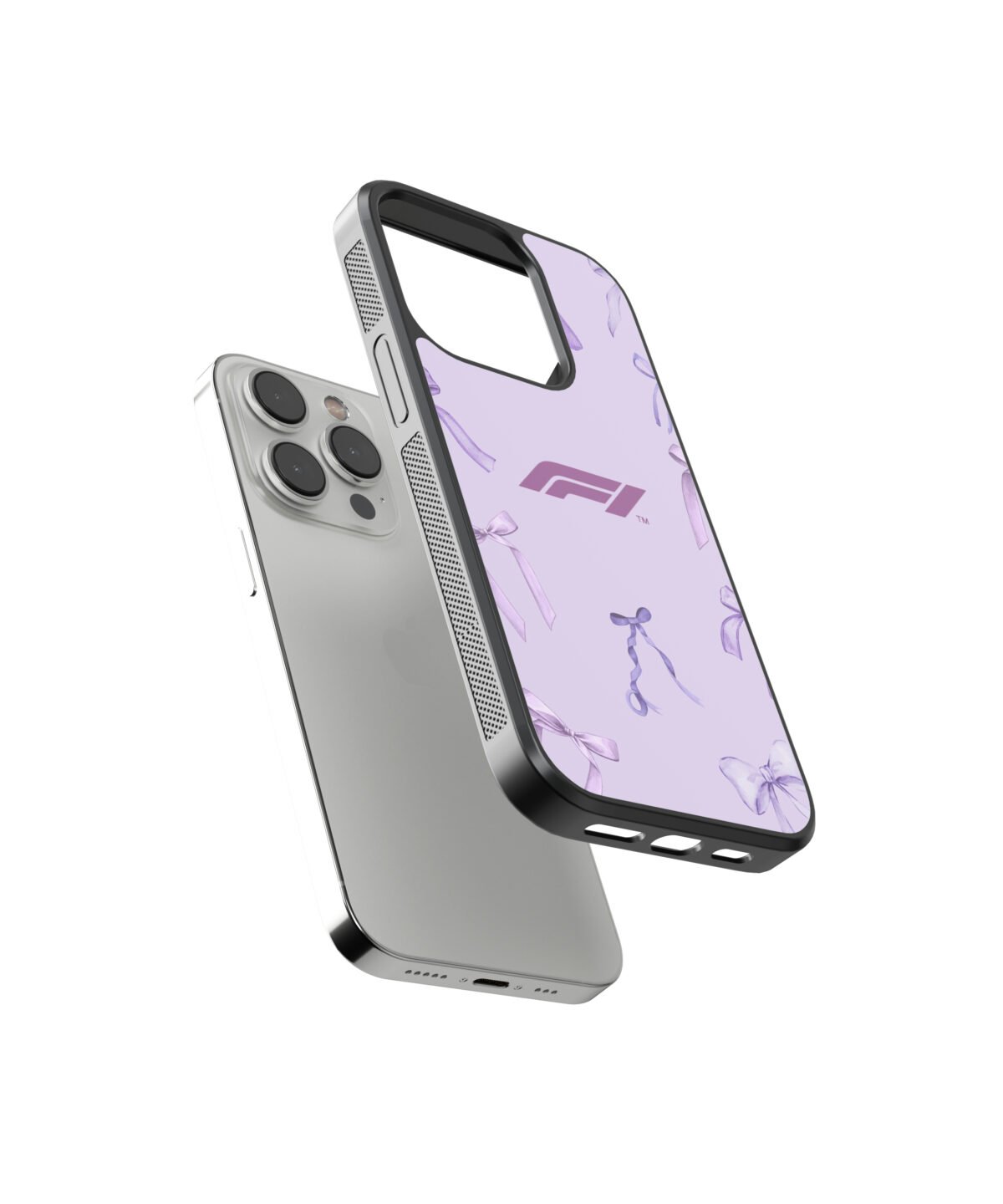 F1 Pookie Purple Ribbon Premium Glass Phone Cases - Image 2