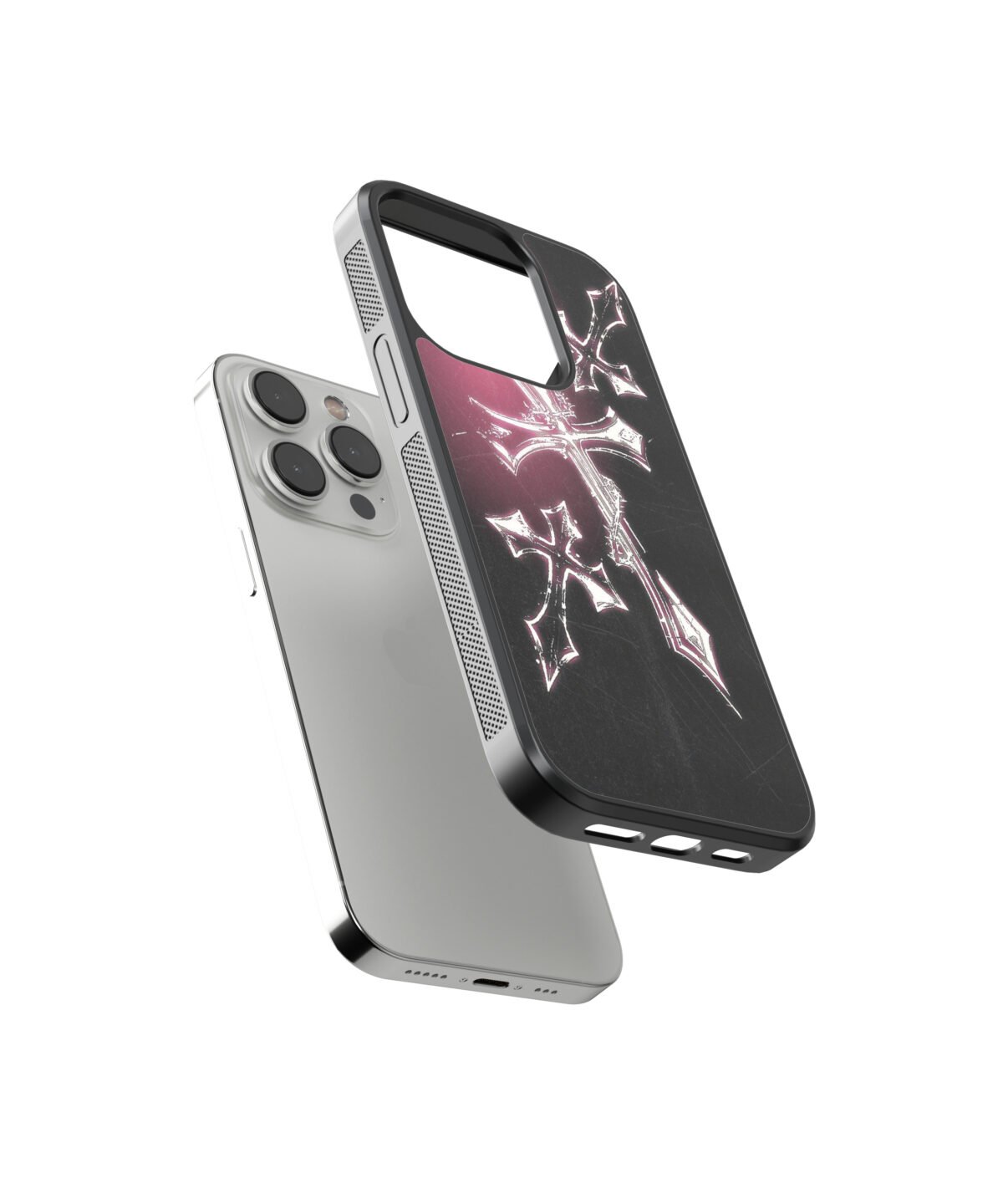 Cross Y2K Premium Glass Phone Case - Image 2