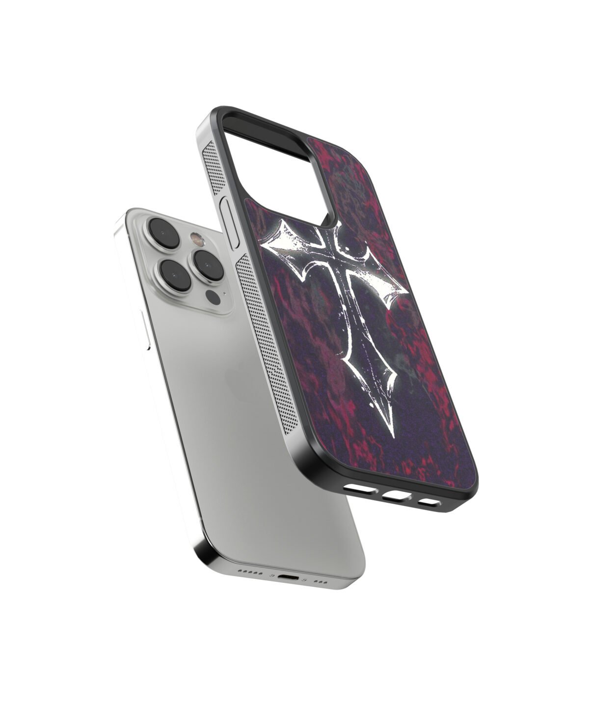 Cross Abstract Premium Glass Phone Cases - Image 2