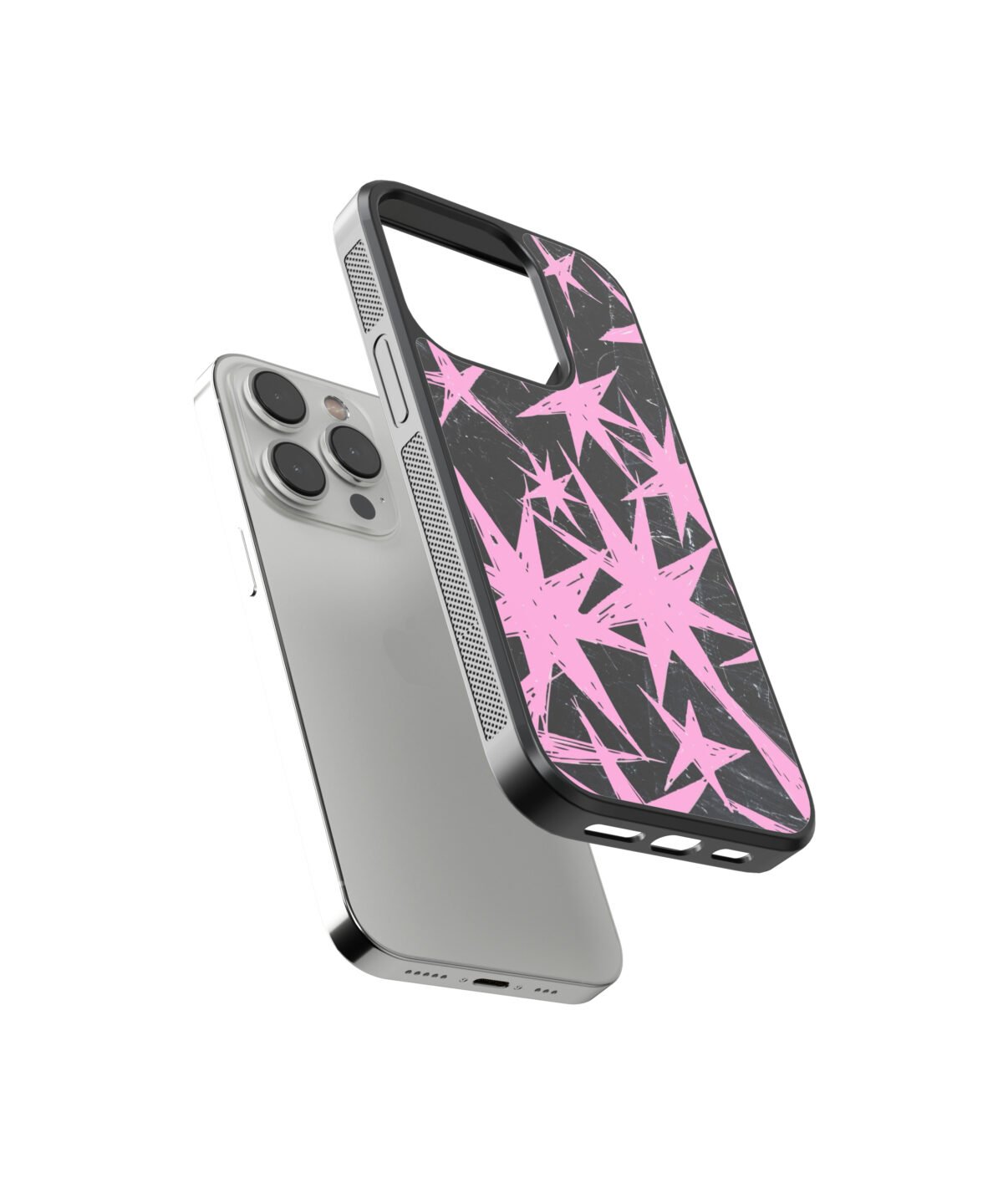 Pink Spark Premium Glass Phone Case - Image 2