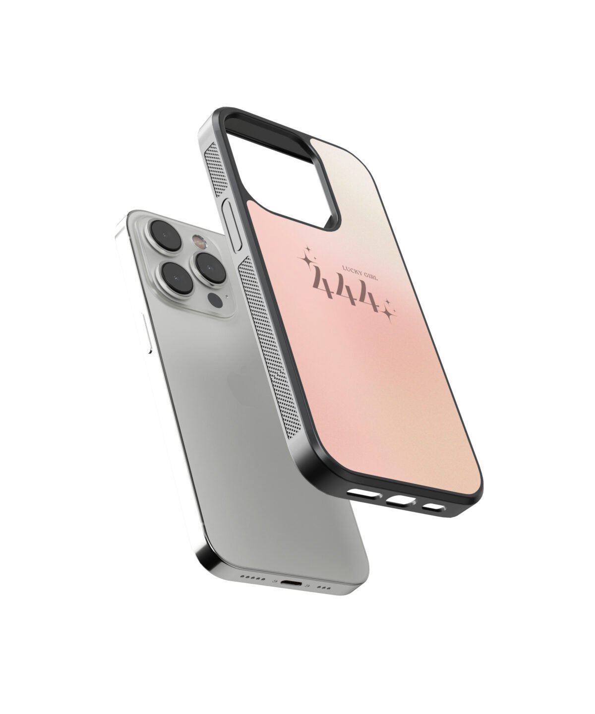 444 Lucky Girl Premium Glass Phone Case - Image 2