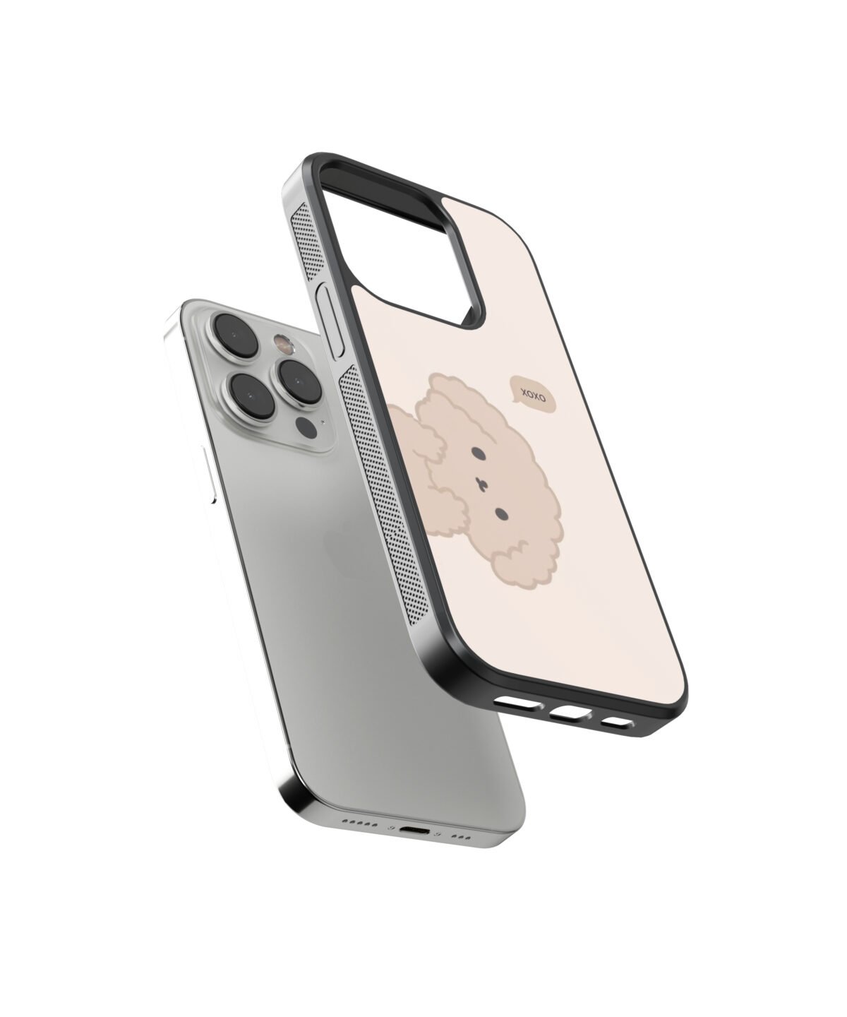 Dog With XOXO Premium Glass Phone Cases - Image 2