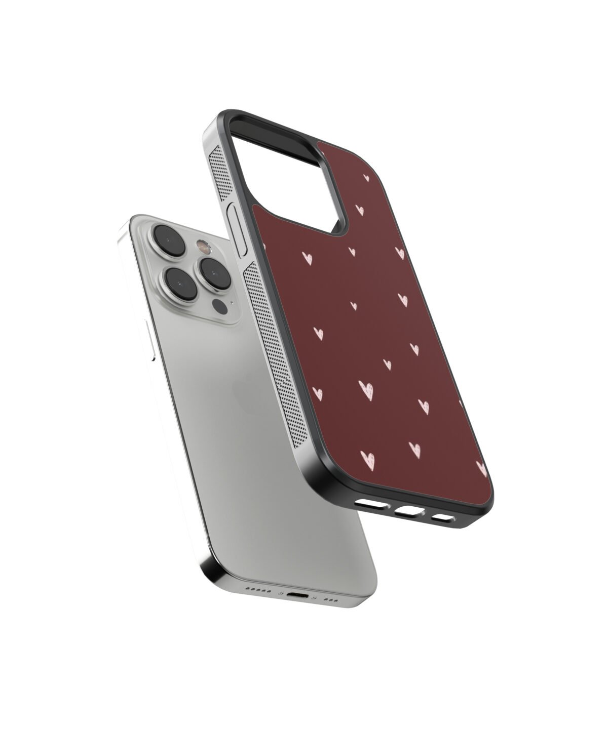 Red Heart Minimal Premium Glass Phone Case - Image 2