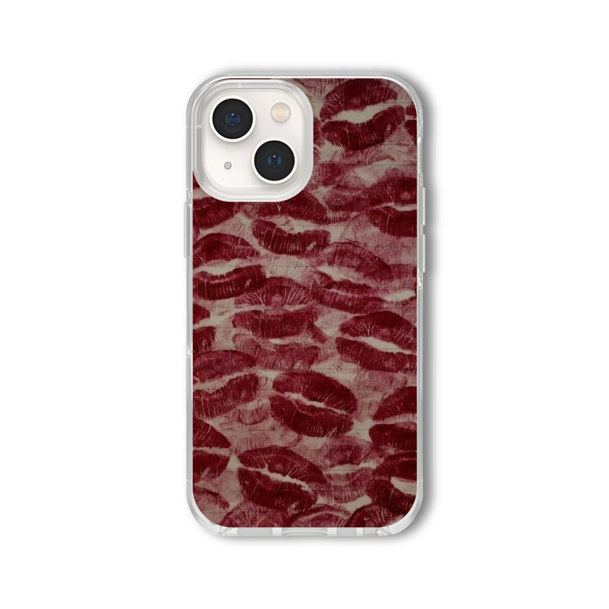 Kisses 2 Clear Silicone Case - Image 1