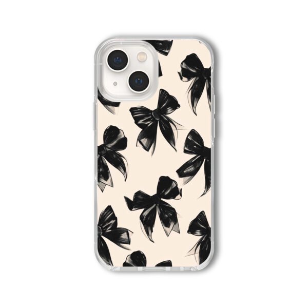 Black Bow Clear Silicone Case