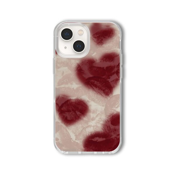 Kisses Abstract Clear Silicone Case