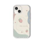 Strawberry Minimalist Clear Silicone Case