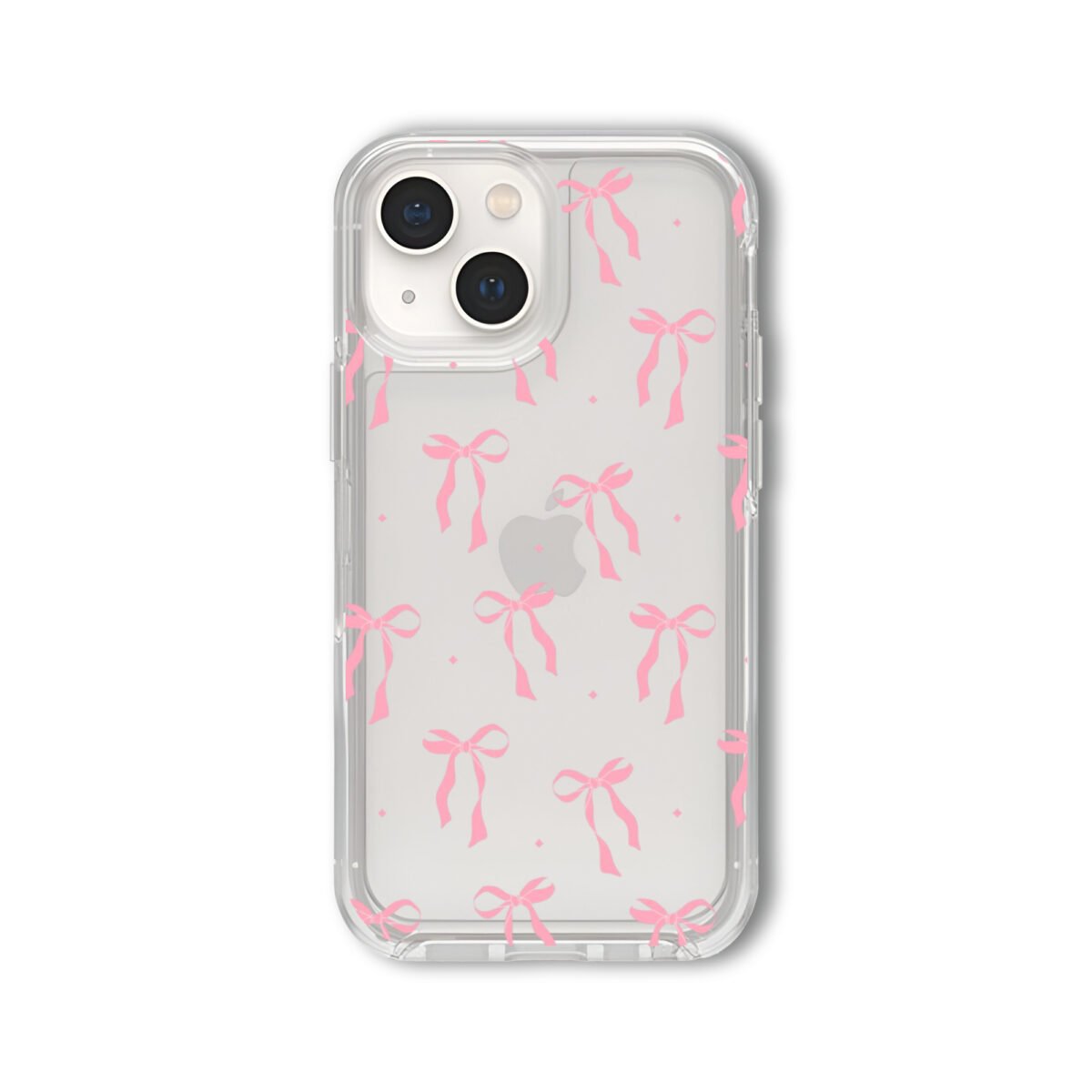 Pink Bow 4 Clear Silicone Case - Image 1