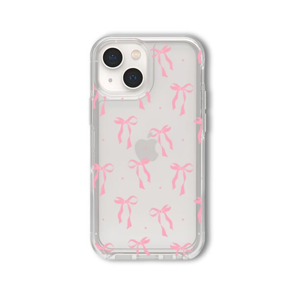 Pink Bow 4 Clear Silicone Case