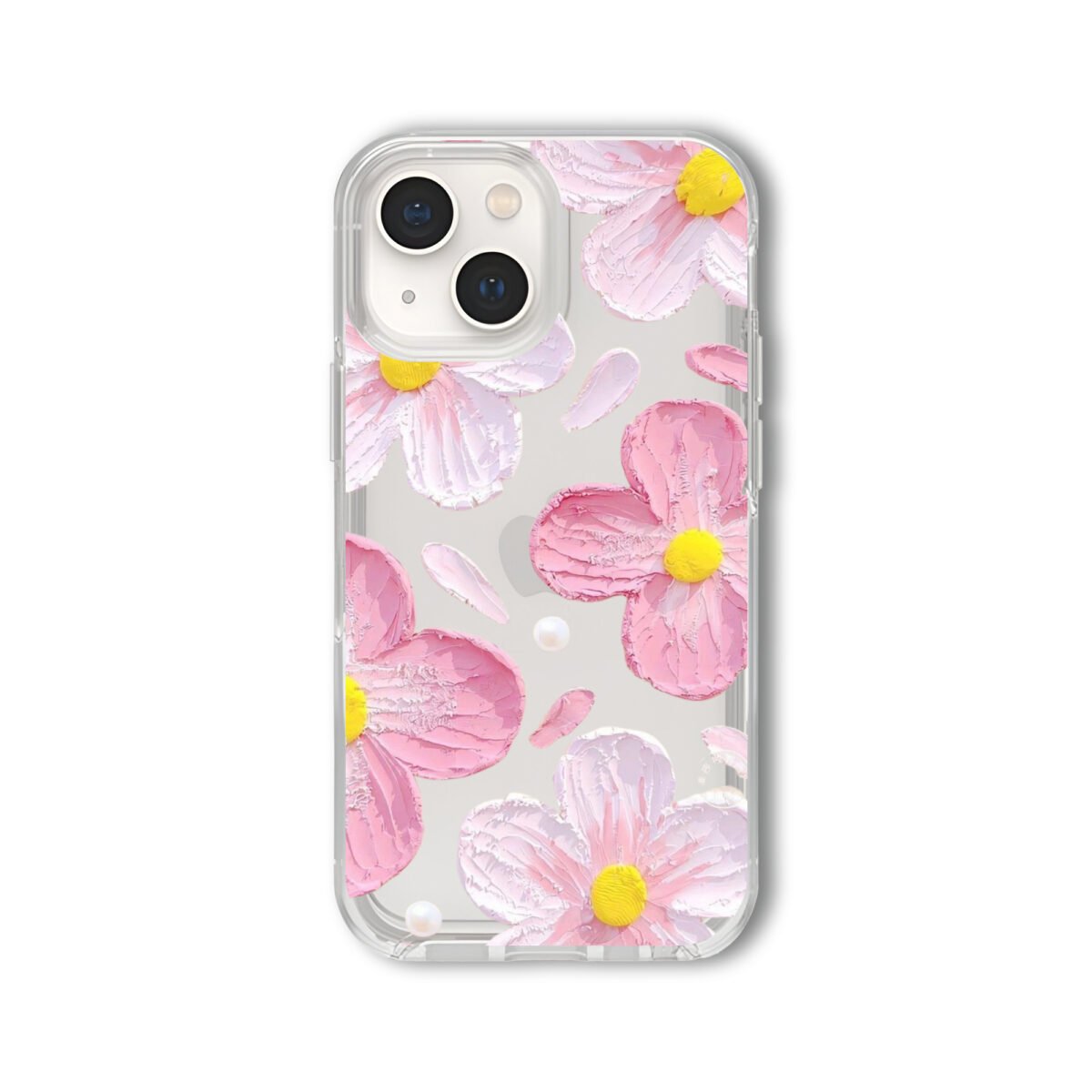 Pinteresty Floral 3 Silicone Clear Case - Image 1