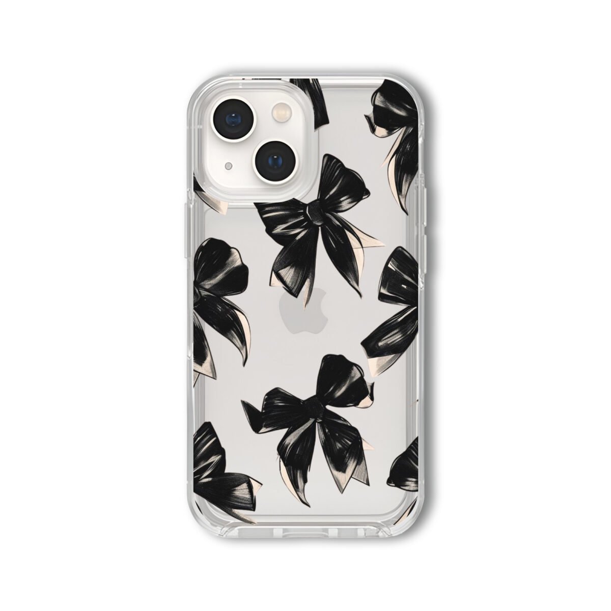 Black Bow Pinteresty Silicone Clear Case - Image 1