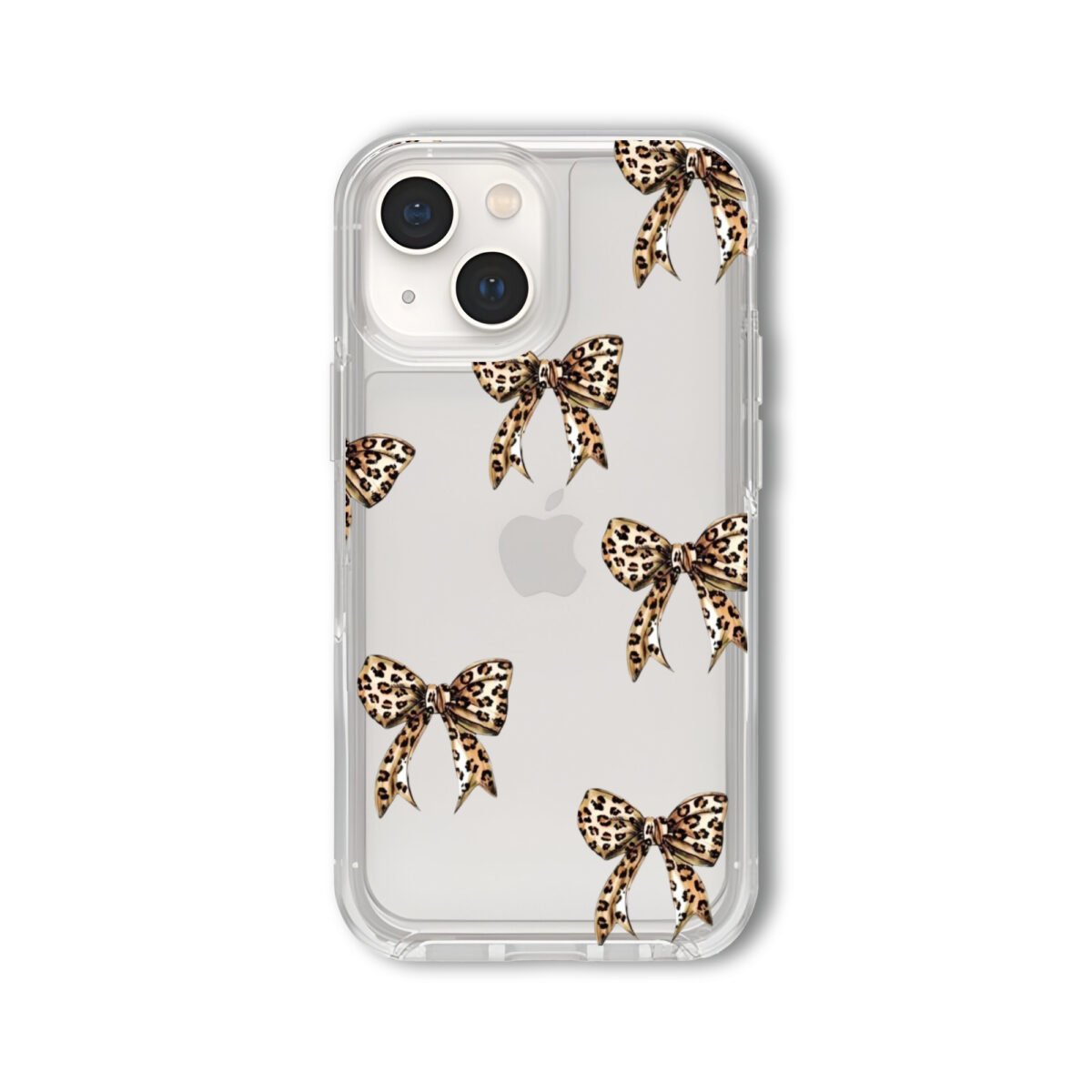 Cheetah Bow Silicone Clear Case - Image 1