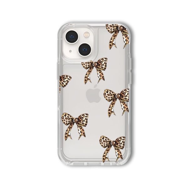 Cheetah Bow Silicone Clear Case