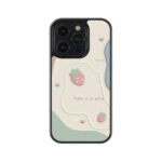 Strawberry Minimalist Premium Glass Phone Case