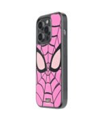 Pink Spidey Eye Premium Glass Phone Case - Image 3