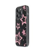 Pink Stars Premium Glass Phone Case - Image 4