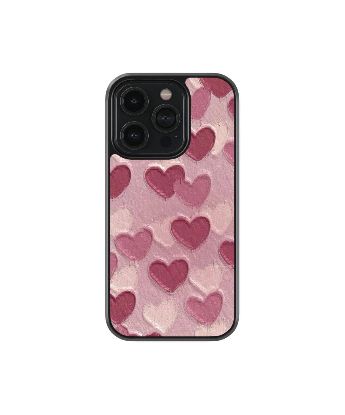 Heart Pintresty Premium Glass Phone Case - Image 1