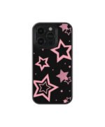 Pink Stars Premium Glass Phone Case