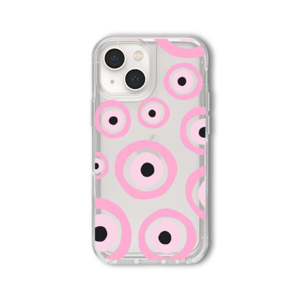 Pink Evil Eye Clear Silicone Case