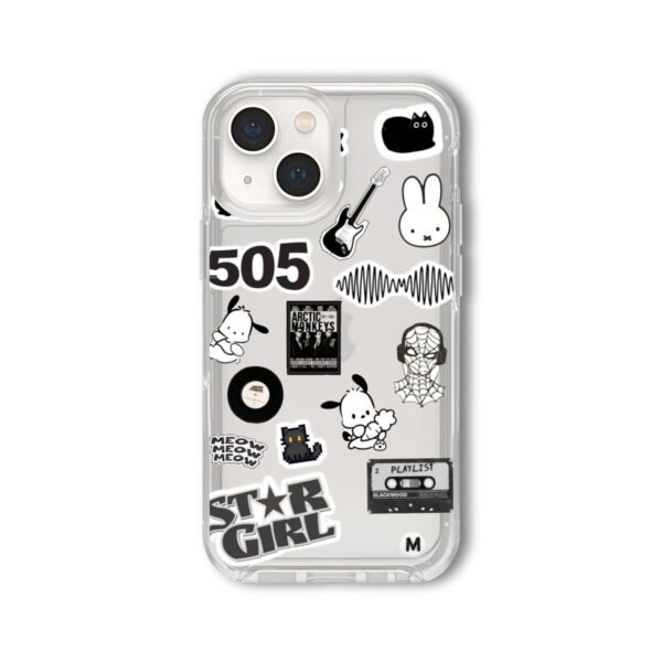 Stickers Aesthetic Clear Silicone Case