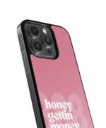 Honey Getting Money Premium Glass Phone Case - Image 3