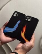 Flame & Water Premium Glass Phone Case