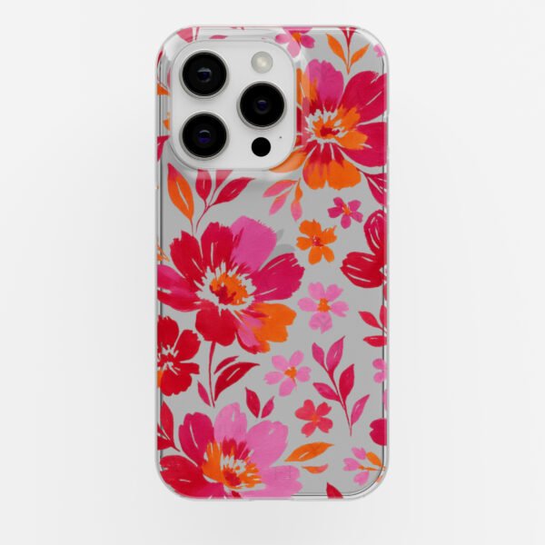 Pinteresty Floral Clear Silicone Case