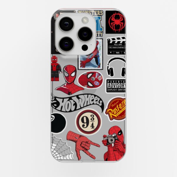 Spider - Man Sticker Clear Silicone Case