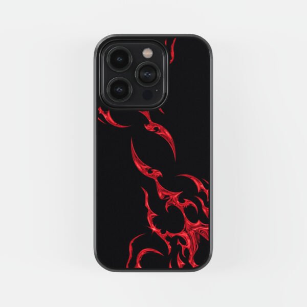 Red Wavy Y2k  Premium Glass Phone Case