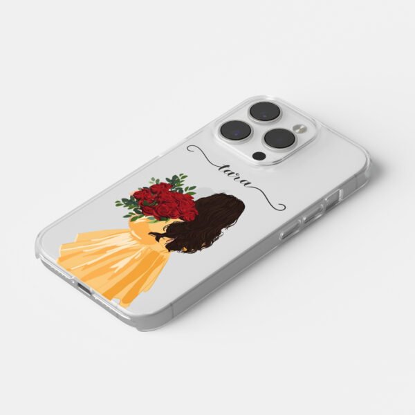 Rose Girl Name Customize Clear Silicone Case