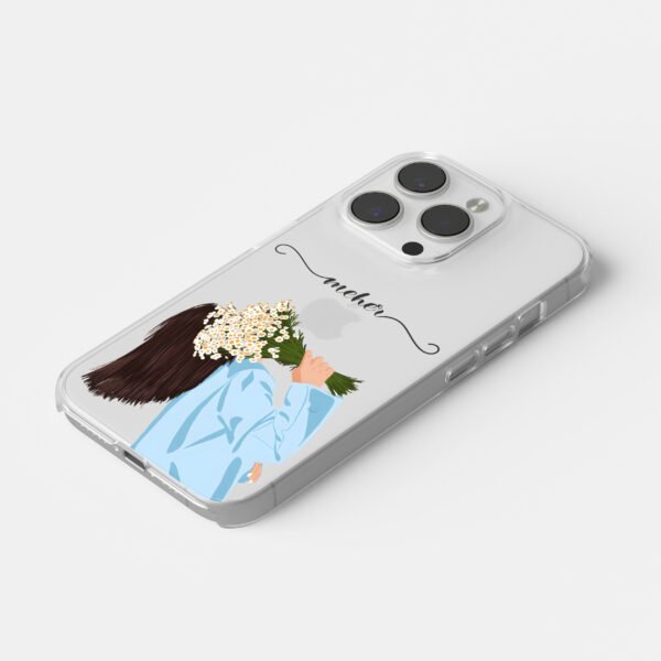 Floral Name Customize Clear Silicone Case